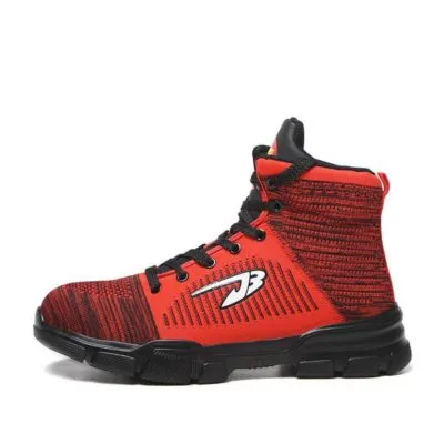 Felix Men's High Top Steel Toe Work Boots Red