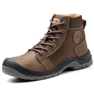 Bert Lightweight Puncture Resistant High Top Steel Toe Safety Boots Brown