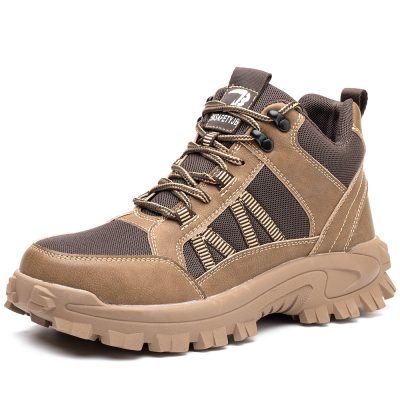 Gilbert High Top Steel Toe Shoes Slip Resistant Khaki