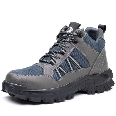 Solomon Steel Toe High Top Work Shoes Gray