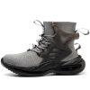 Bagot Comfortable High Tops Steel Toe Sneakers Gray