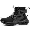 Bain Non Slip High Tops Steel Toe Shoes Black