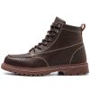 Lester Comfortable Steel Toe Boots Brown