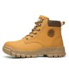 Barton Waterproof Steel Toe Safety Work Boots Yellow