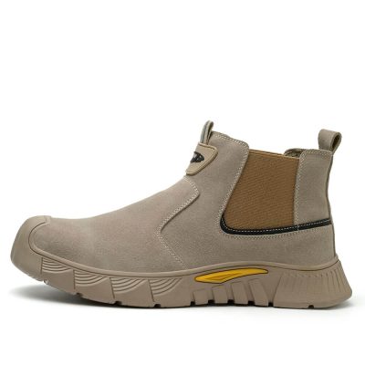 Darcy Slip-On Steel Toe Work Boots Khaki