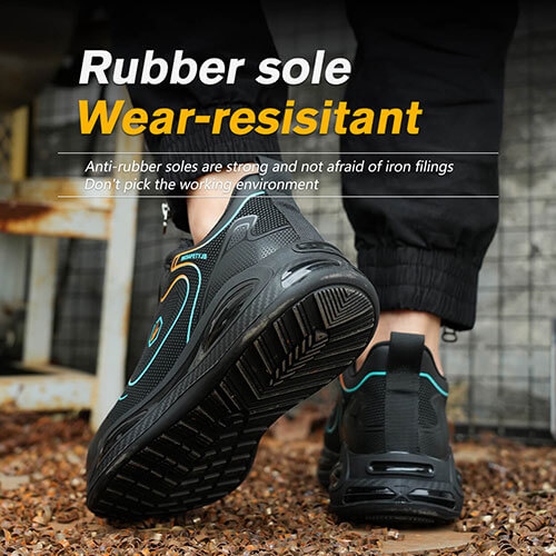 Rotary Button Steel Toe Work Shoes