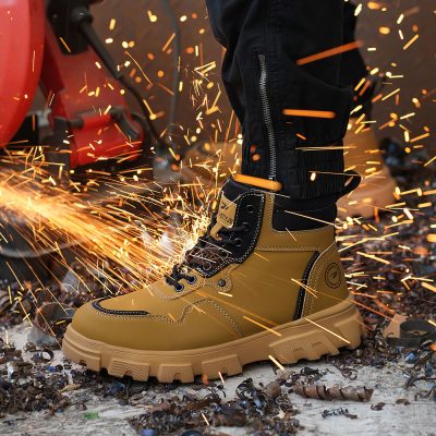 Mauro Waterproof Safety Toe Work Boots Yellow